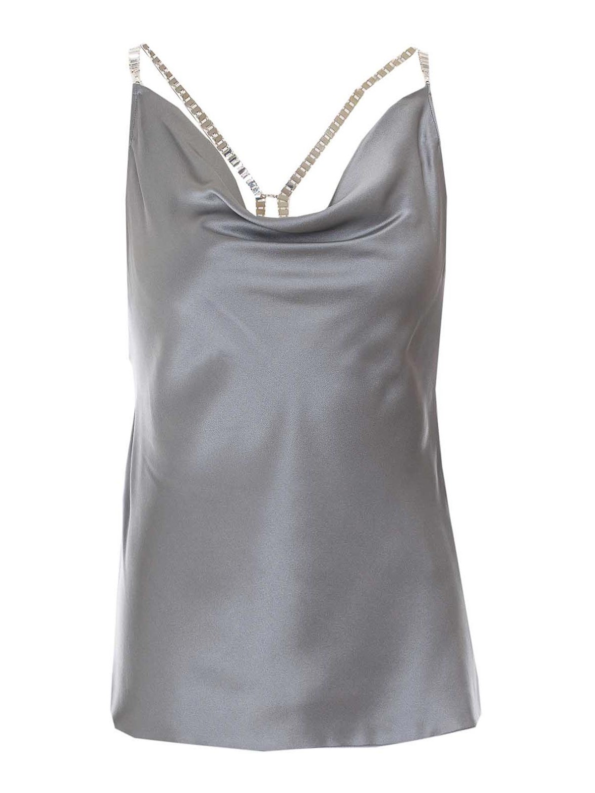 Silk Top With Jewel Detail