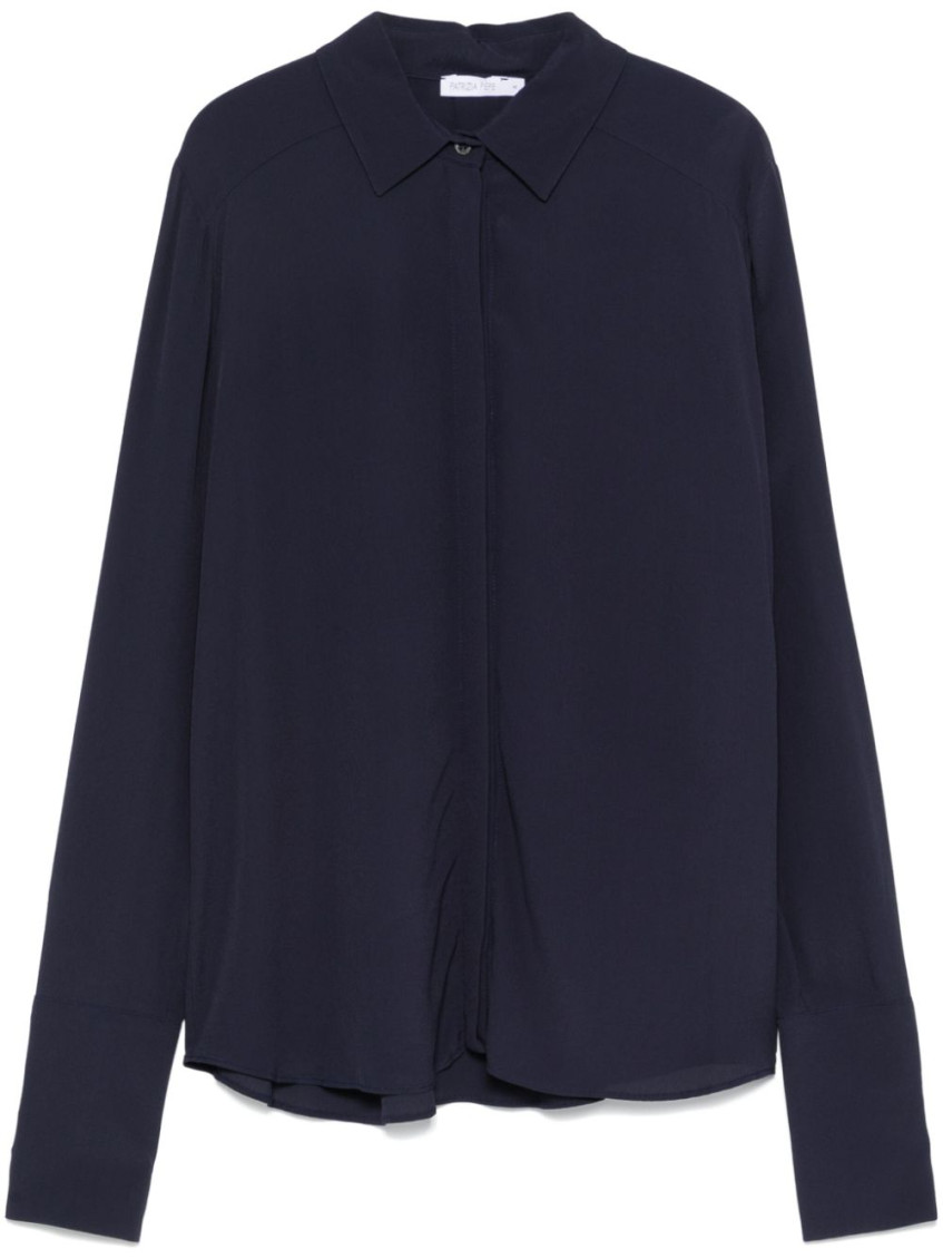Navy Blue crepe shirt