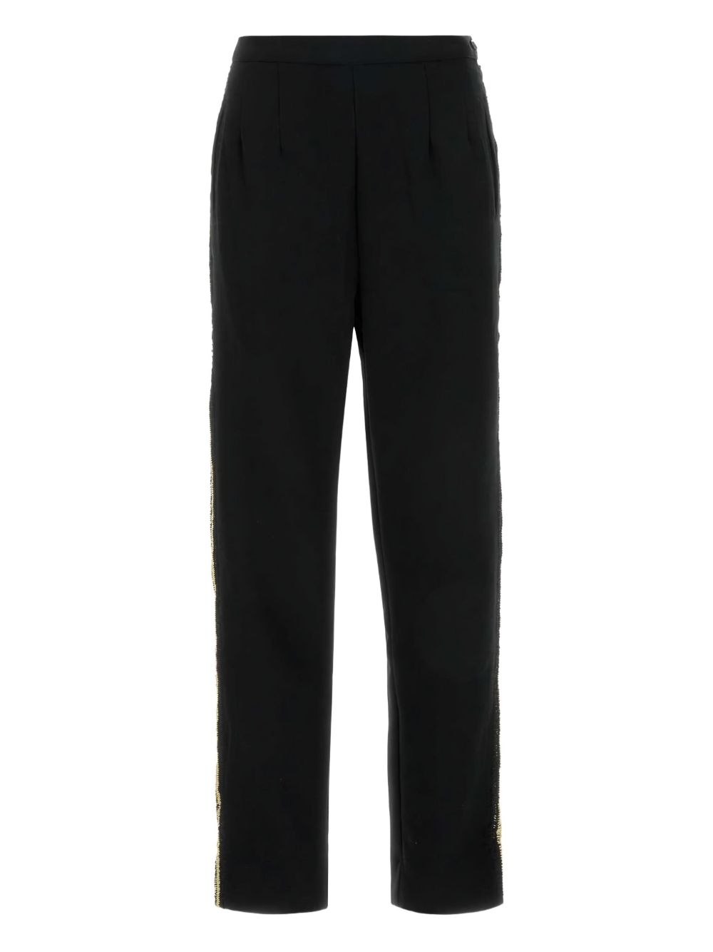 Stripe-detail tailored trousers - Black