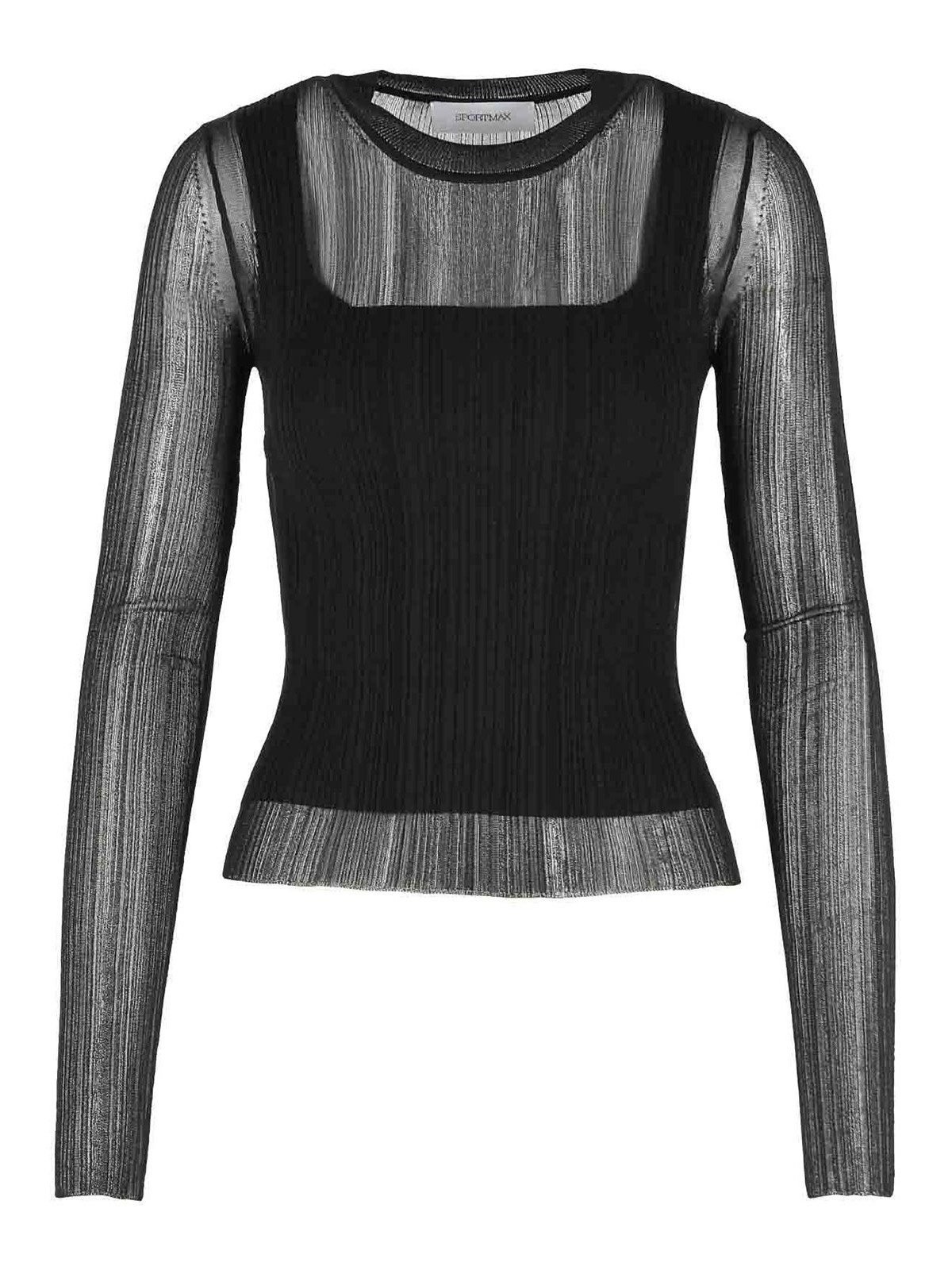 Sportmax - buono trompe loeil crew neck sweater