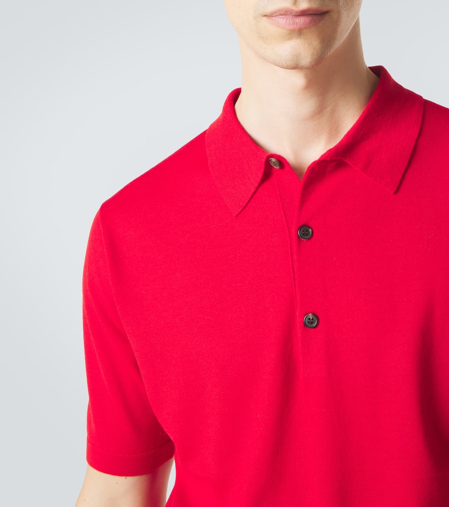 Wool polo shirt