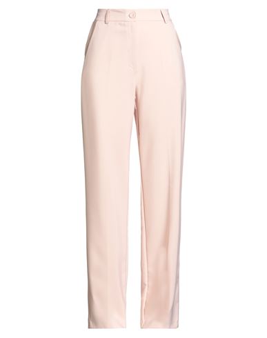 Woman Pants Pink Size L Polyester, Elastane