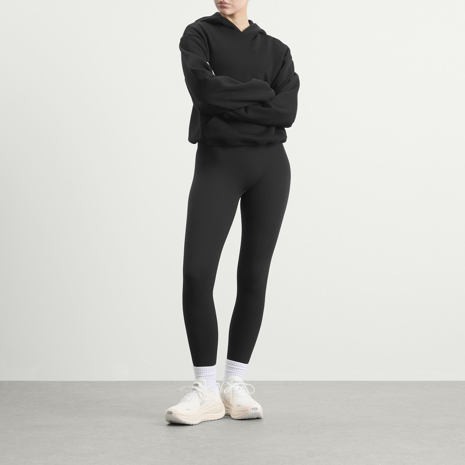 Women's Zenvy High Waisted 8 In Leggings in Black/Cool Grey