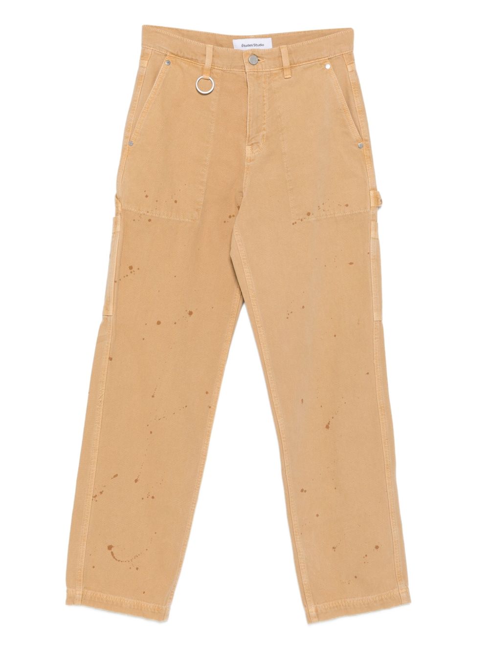 Paint-splatter carpenter trousers - Neutrals