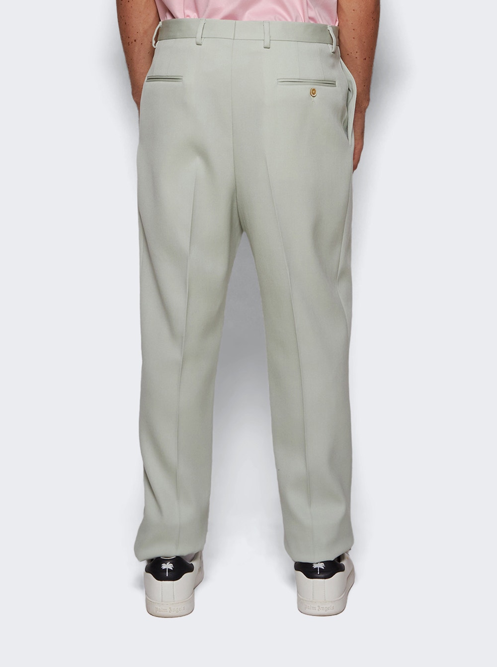 Pressed-crease tailored trousers - Green