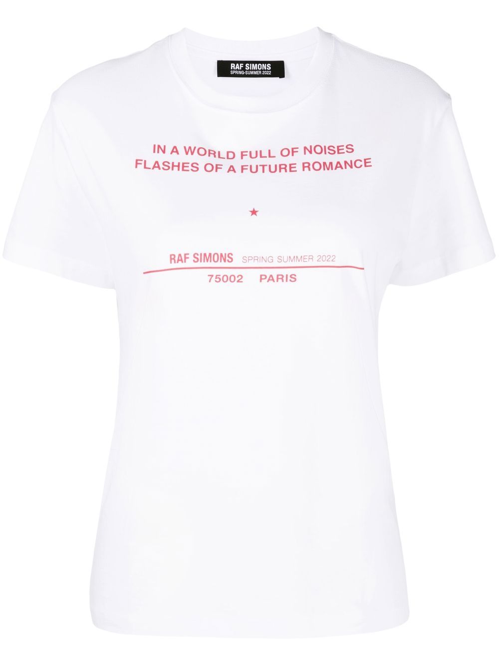 Tour-print short-sleeve T-shirt - White