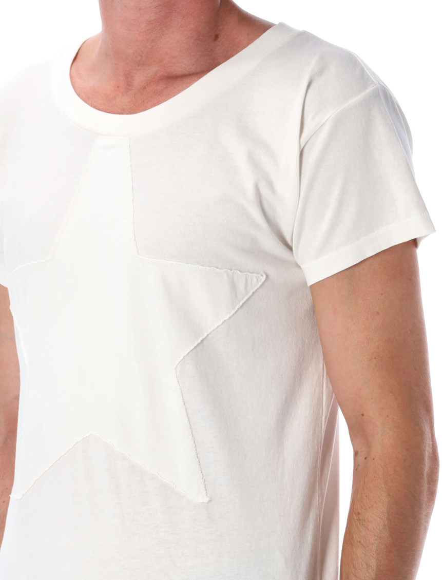 White Round Neck Embroidered T-Shirt