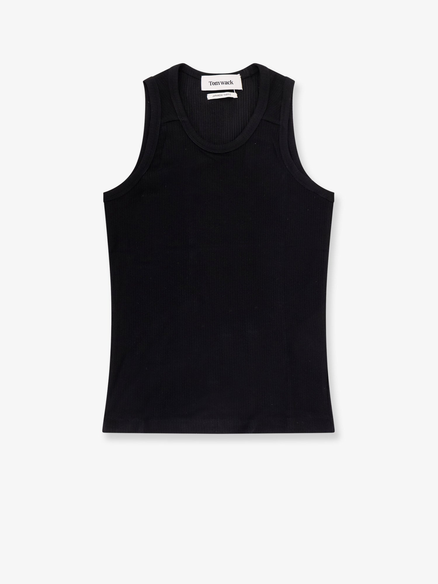 Ribbed Lyocell Tank Top — Black