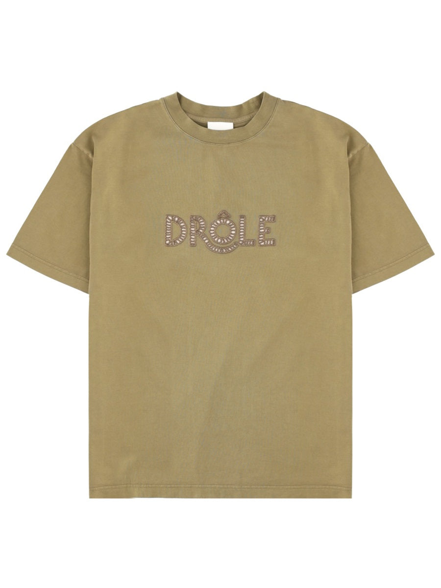 Drôle De Monsieur Classic Cotton T-Shirt for Men