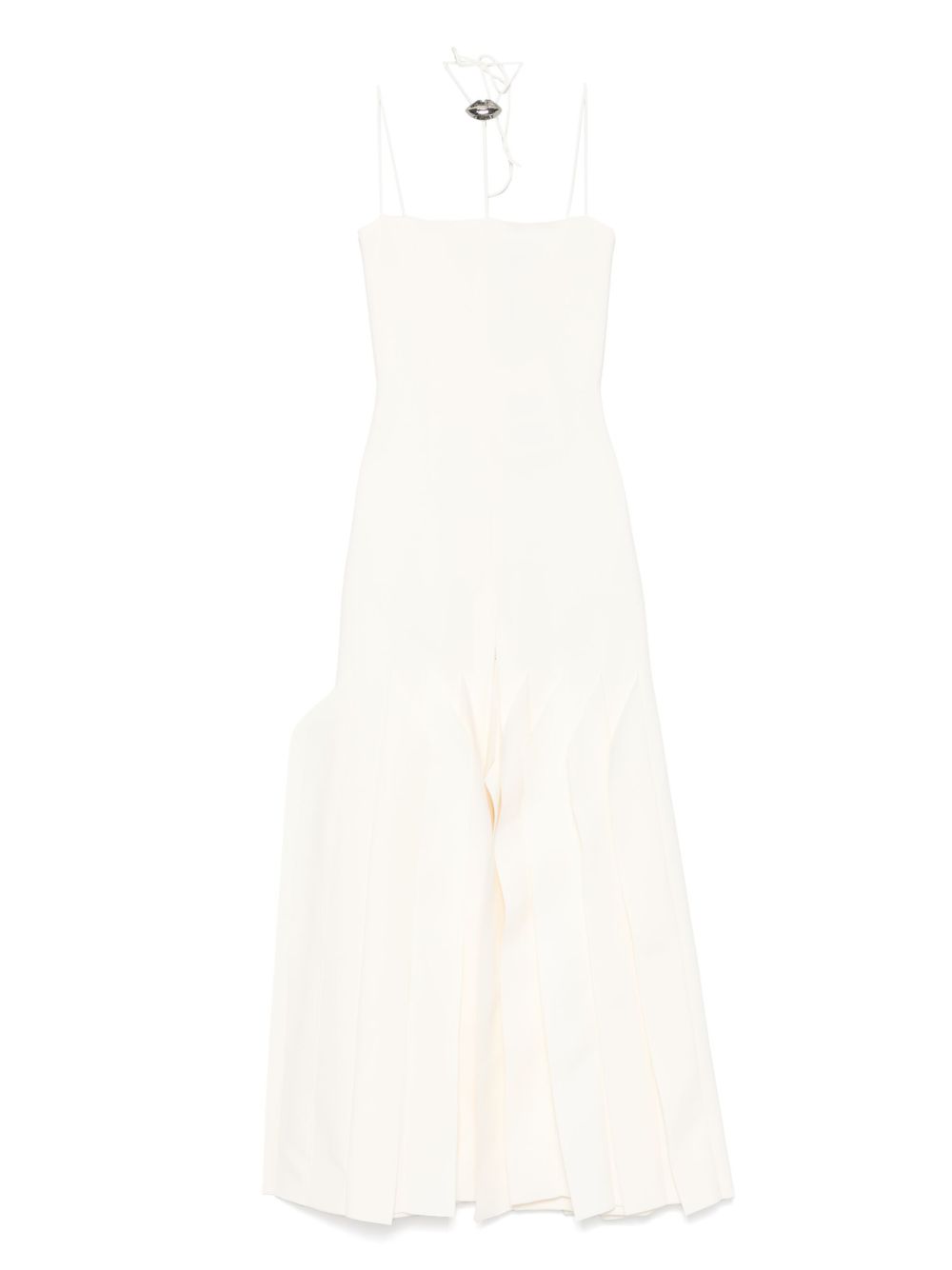 A.W.A.K.E. Mode Lip Choker midi dress - White