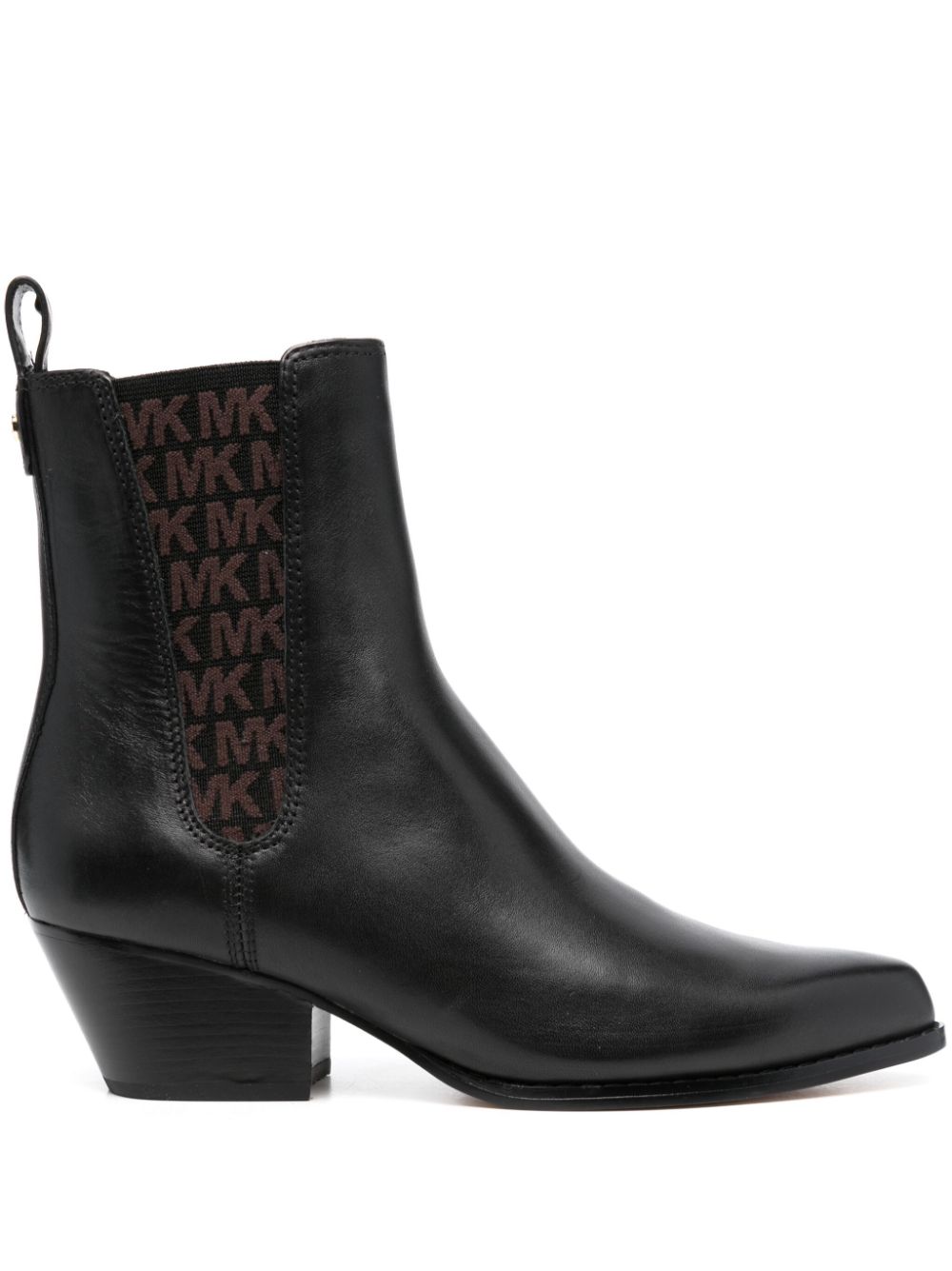 Kinlee 50mm leather ankle boots - Black