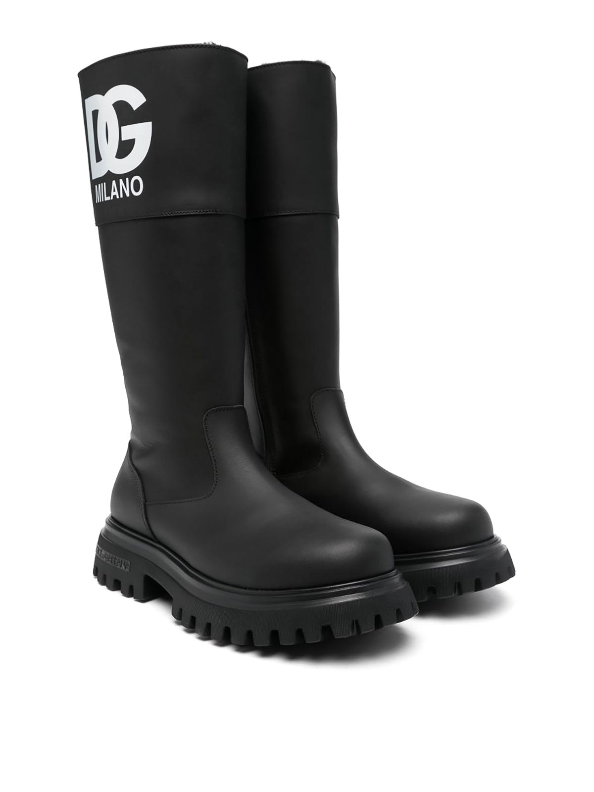 Boots With Logo Print