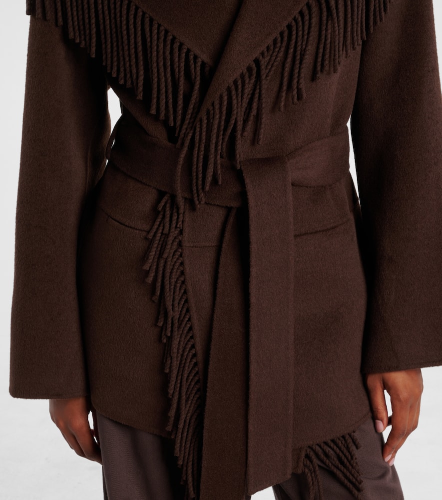 Rowen fringed wool-blend jacket