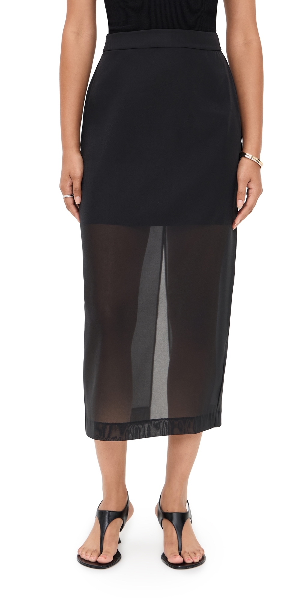 Olivia Organza Skirt Black