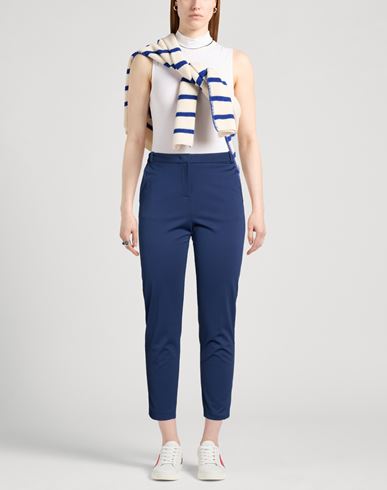 Woman Pants Navy Size 10 Viscose, Polyamide, Elastane