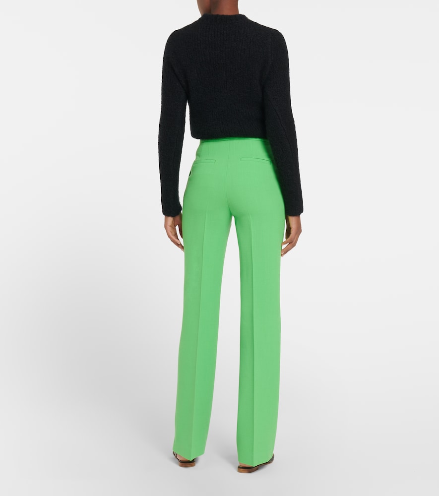 Vesta high-rise wide-leg virgin wool pants