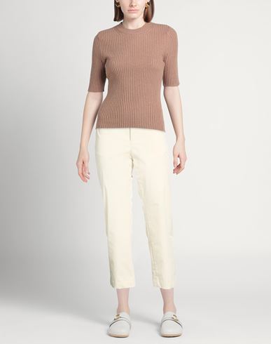 Woman Pants Ivory Size 4 Cotton, Polyester, Elastane