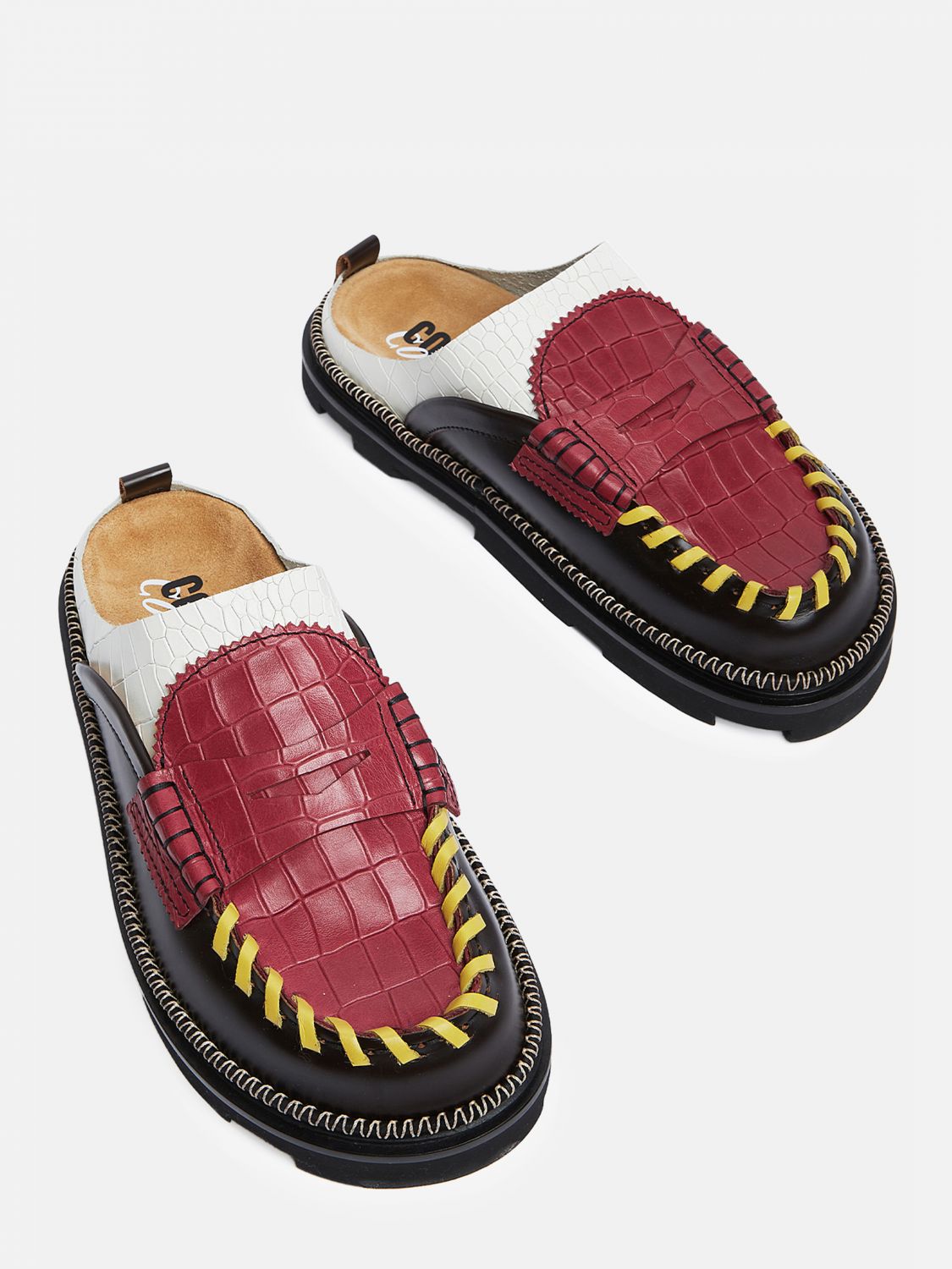 College Chunky mules - Red