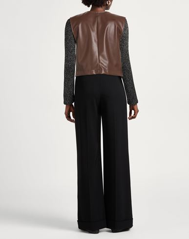 Woman Tailored Vest Chocolate brown Size S Polyester, Polyurethane