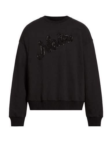 Man Sweatshirt Black Size L Cotton