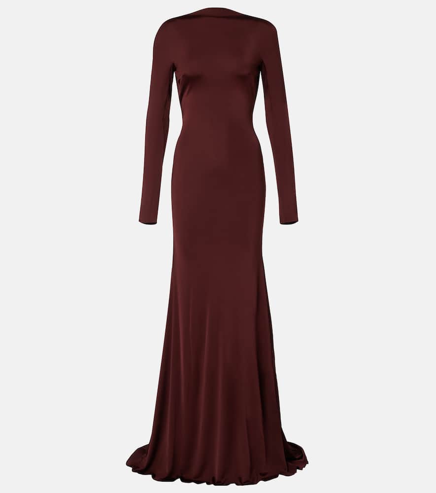 Gathered jersey gown