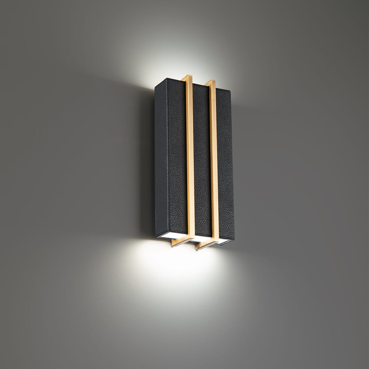 Modern Forms Poet Wall Sconce in Black and Aged Bra