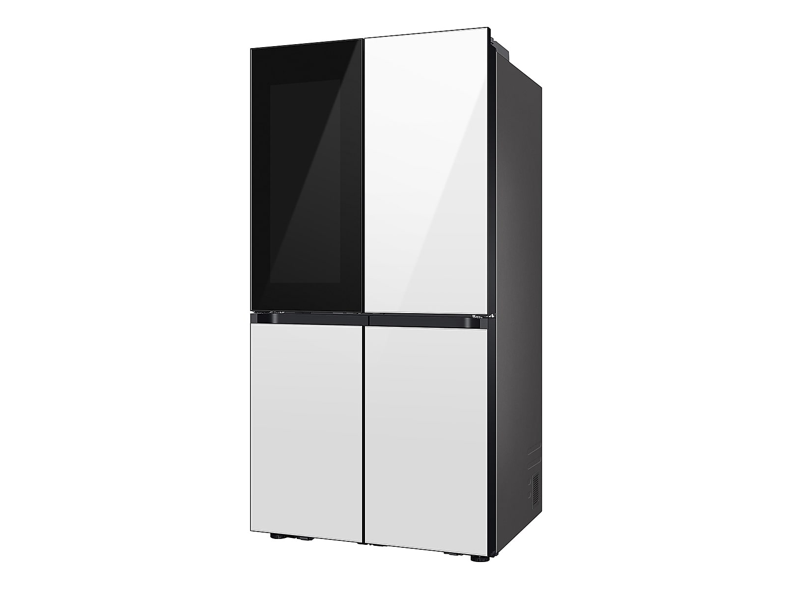 Bespoke 4-Door Flex™ Refrigerator (29 cu. ft.) with Beverage Zone™ and Auto Open Door in White Glass(RF29DB970012AA)