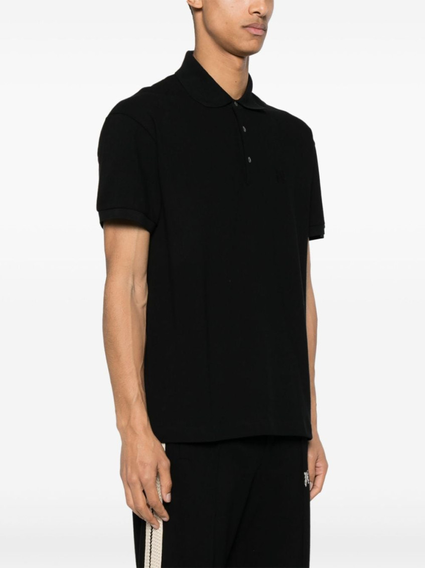 Monogram Embroidered Short-sleeved Polo Shirt