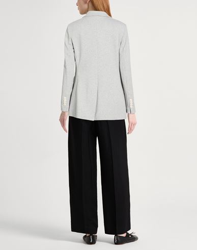 Woman Blazer Light grey Size 10 Cotton, Elastane