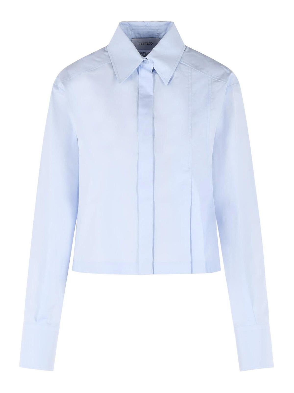 Sportmax - certo cropped cotton poplin shirt