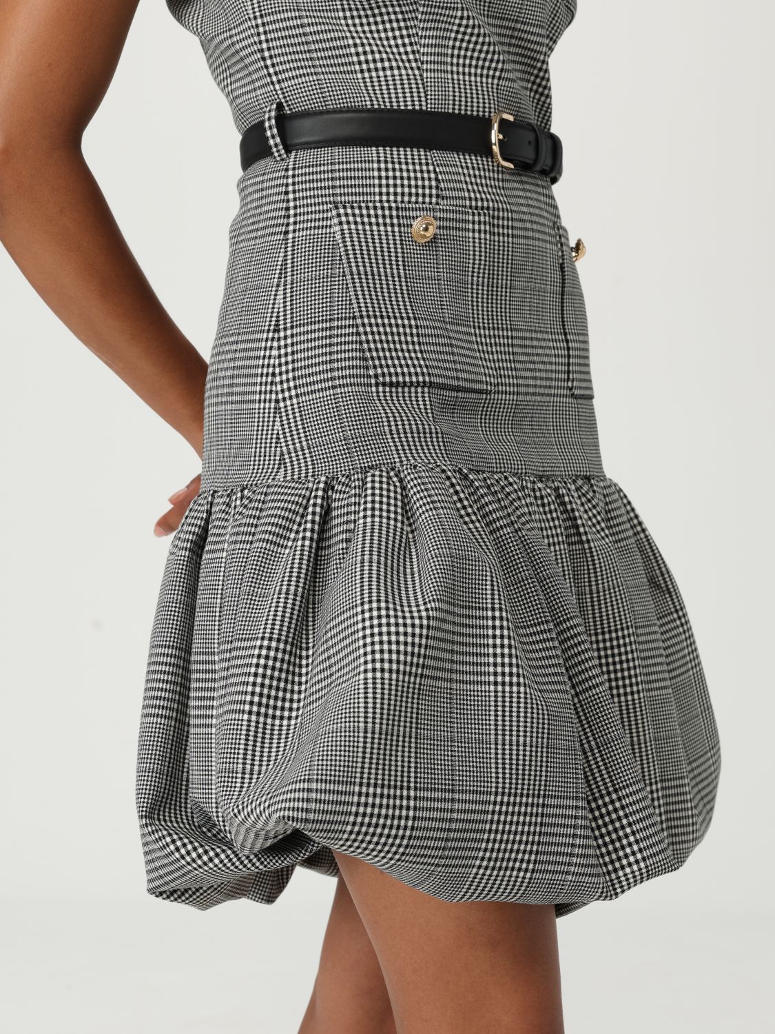 Checked dress - Black