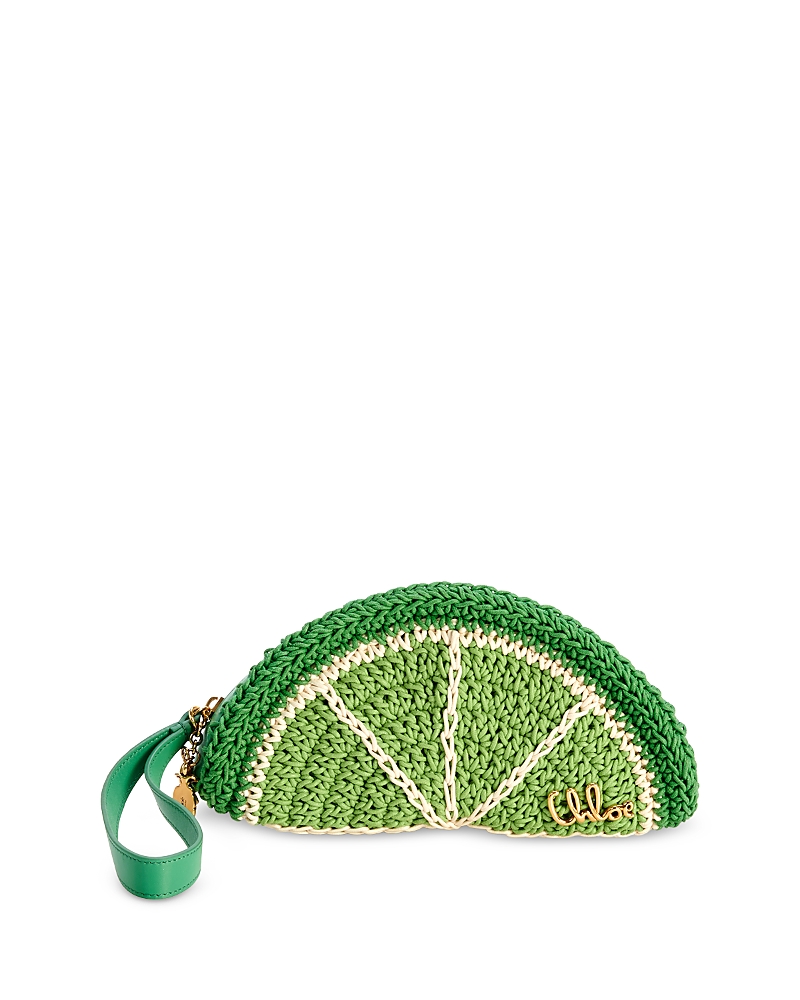 Lime Crochet Cotton Pouch