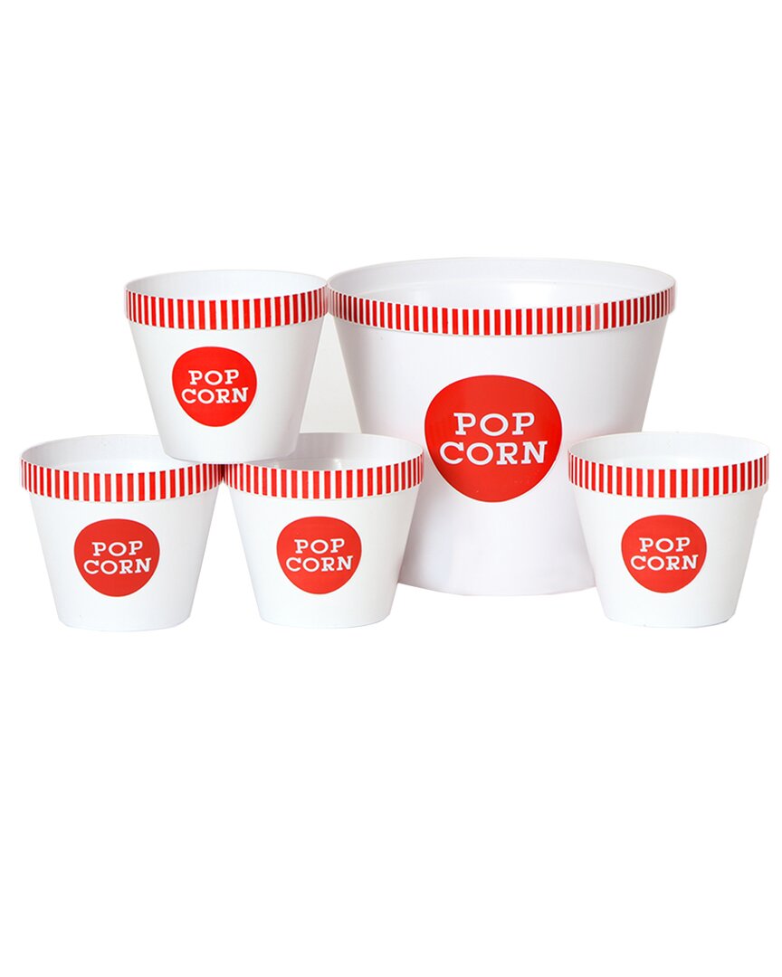 Colored Rim Popcorn Bucket Set