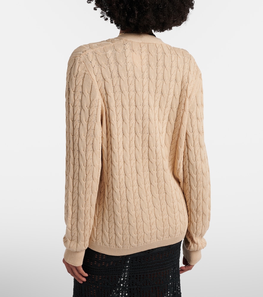 Blazé Milano Ket cable-knit cotton cardigan