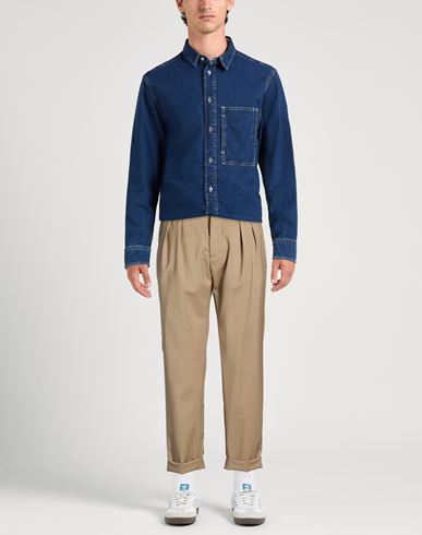 Man Pants Sand Size 32 Wool, Elastane