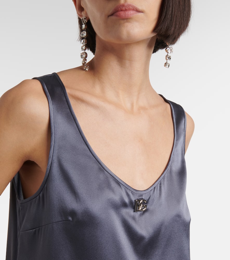 Silk-blend top