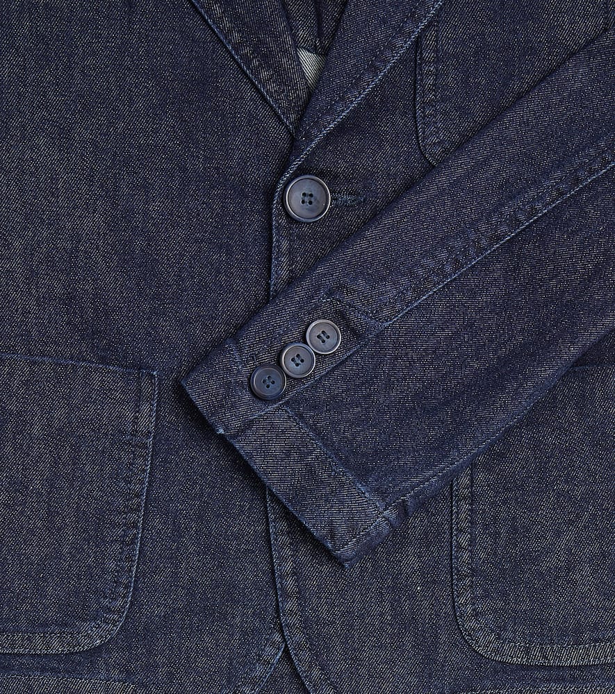 Single-breasted denim blazer