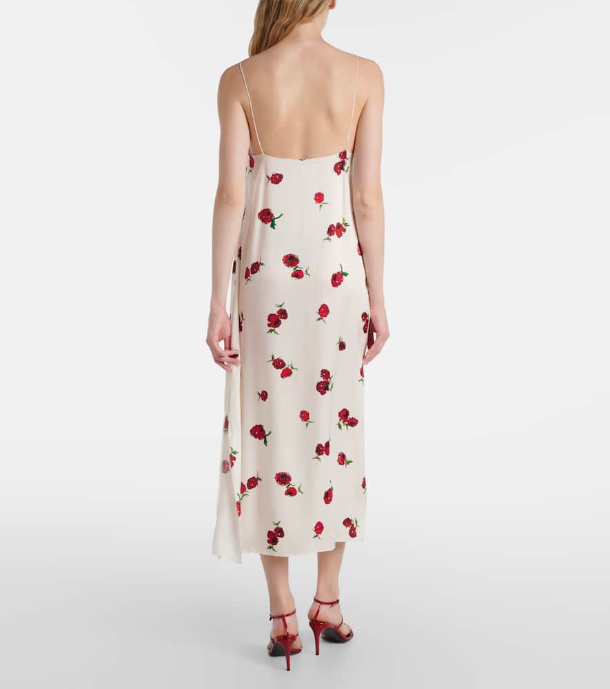 Sicily printed twill slip dress