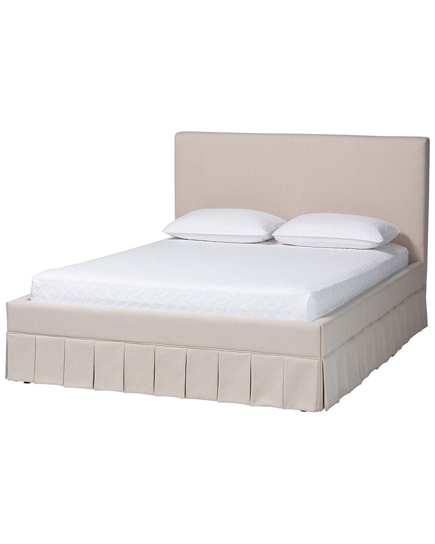 Astin Queen Platform Bed With Pleated Skirt
