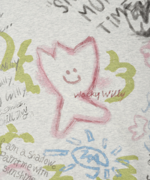 Kiki Graffiti Print Sweatshirt Oatmeal