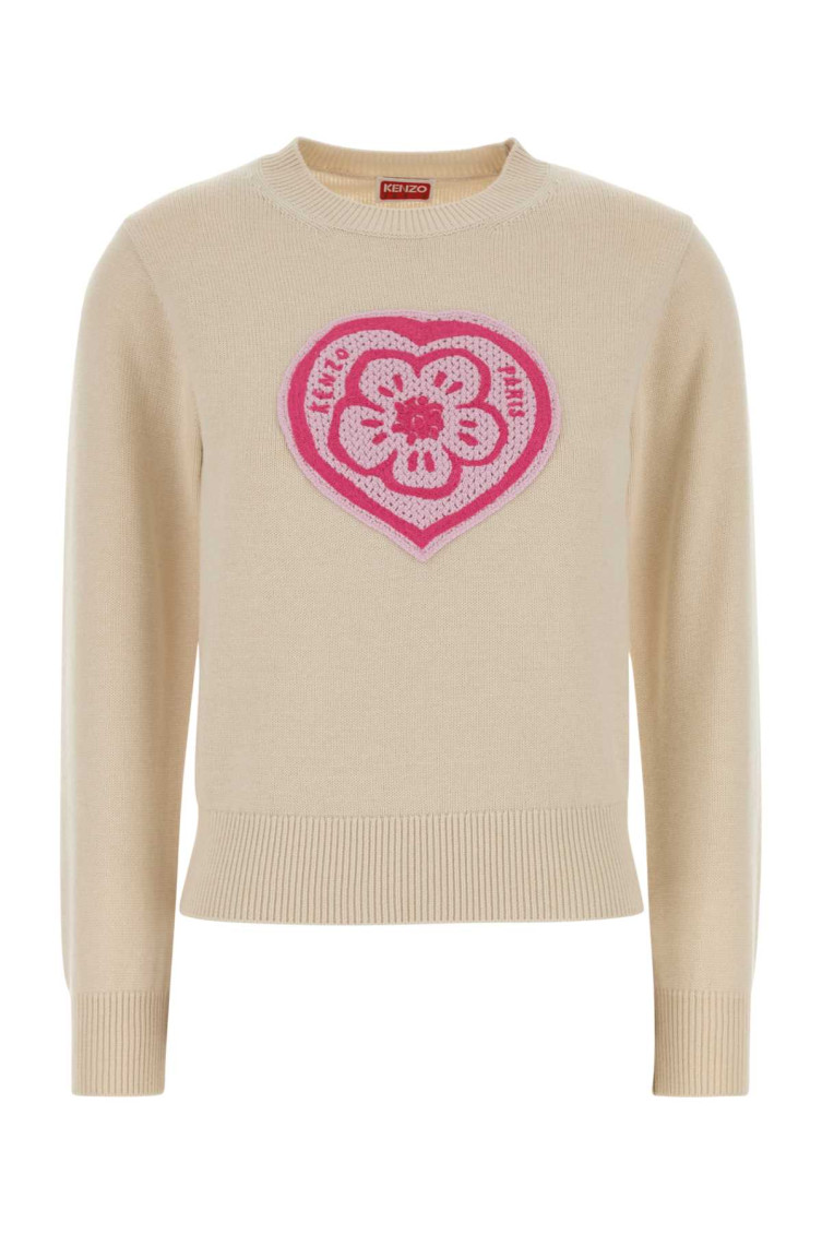Cream Cotton Blend Sweater