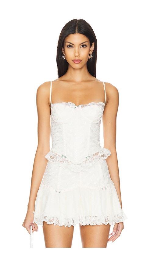 MAJORELLE Ceila Bustier Top in Ivory. -  XS also in L, M