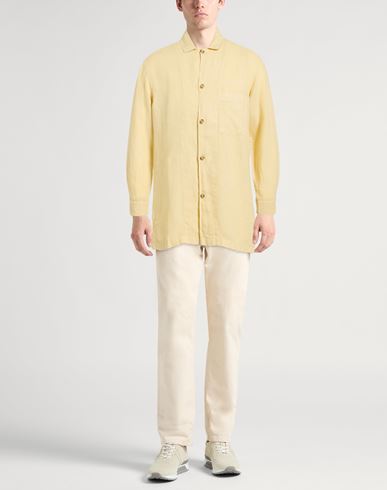 Man Shirt Pastel yellow Size 15 ½ Linen