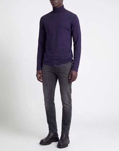 Man Turtleneck Navy Size L Tencel, Wool, Elastane