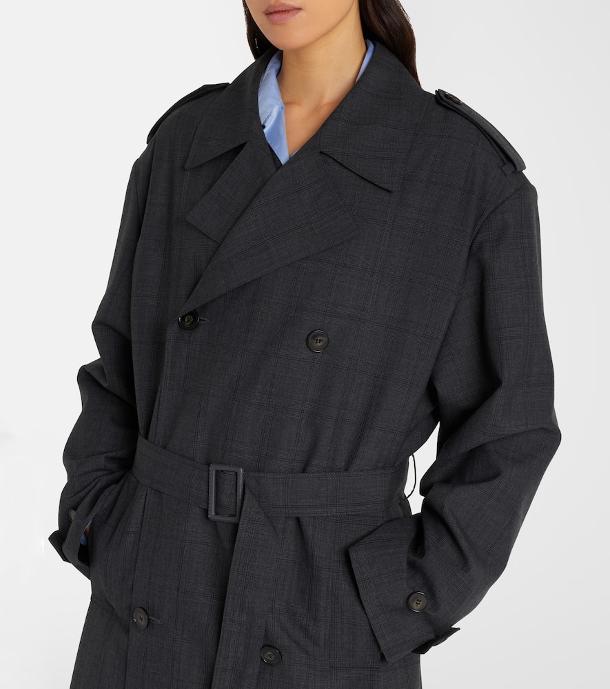 Bleecker plaid trench coat