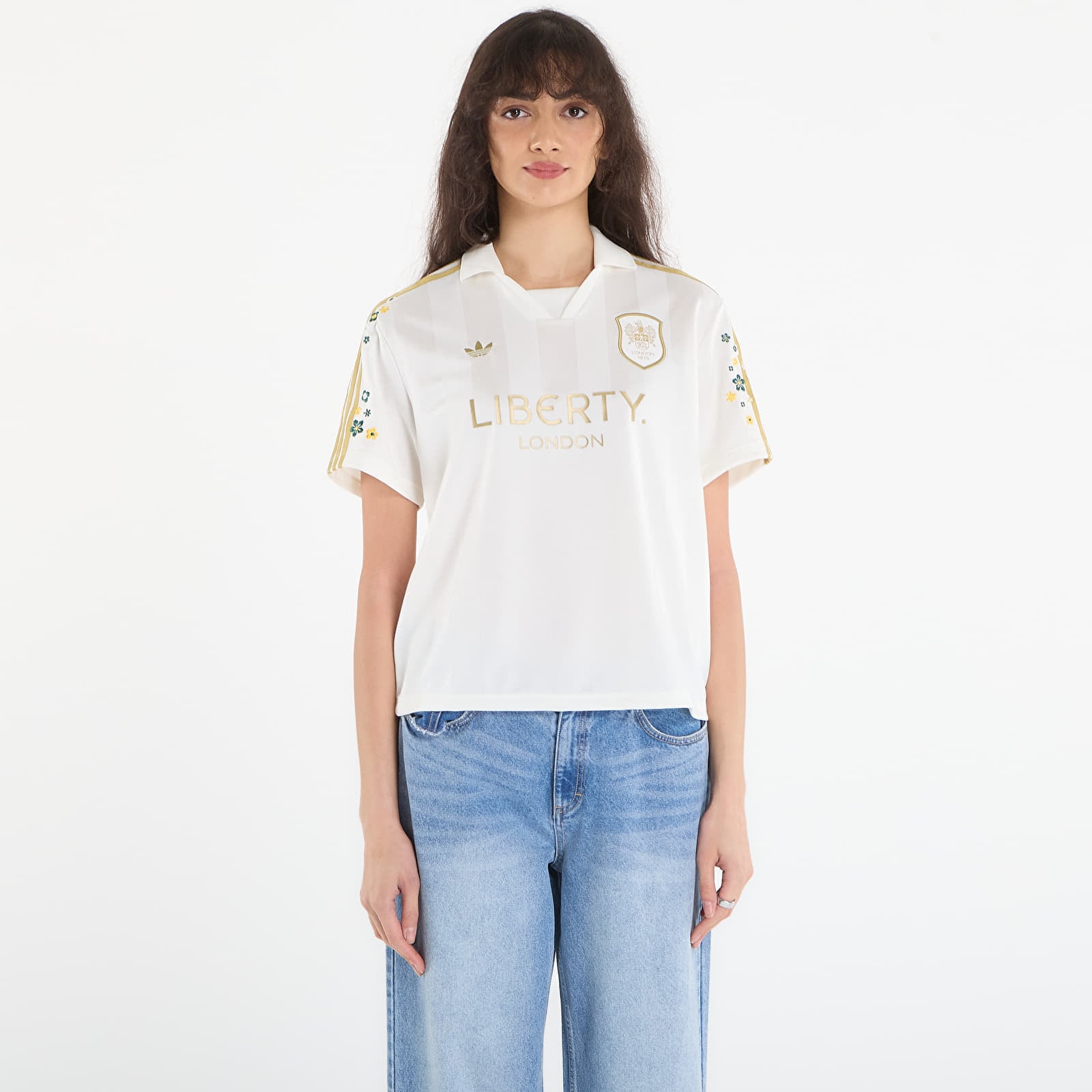 T-shirt adidas X Liberty London Jersey Off White/ Ice Purple