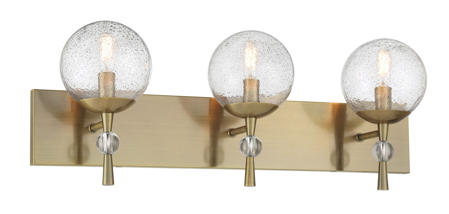 Oxidized Aged Brass Bathroom Vanity Light from the Populuxe Collection