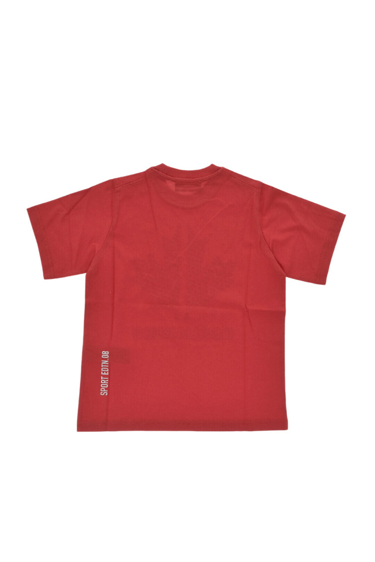 Boys Red Regular T-Shirt