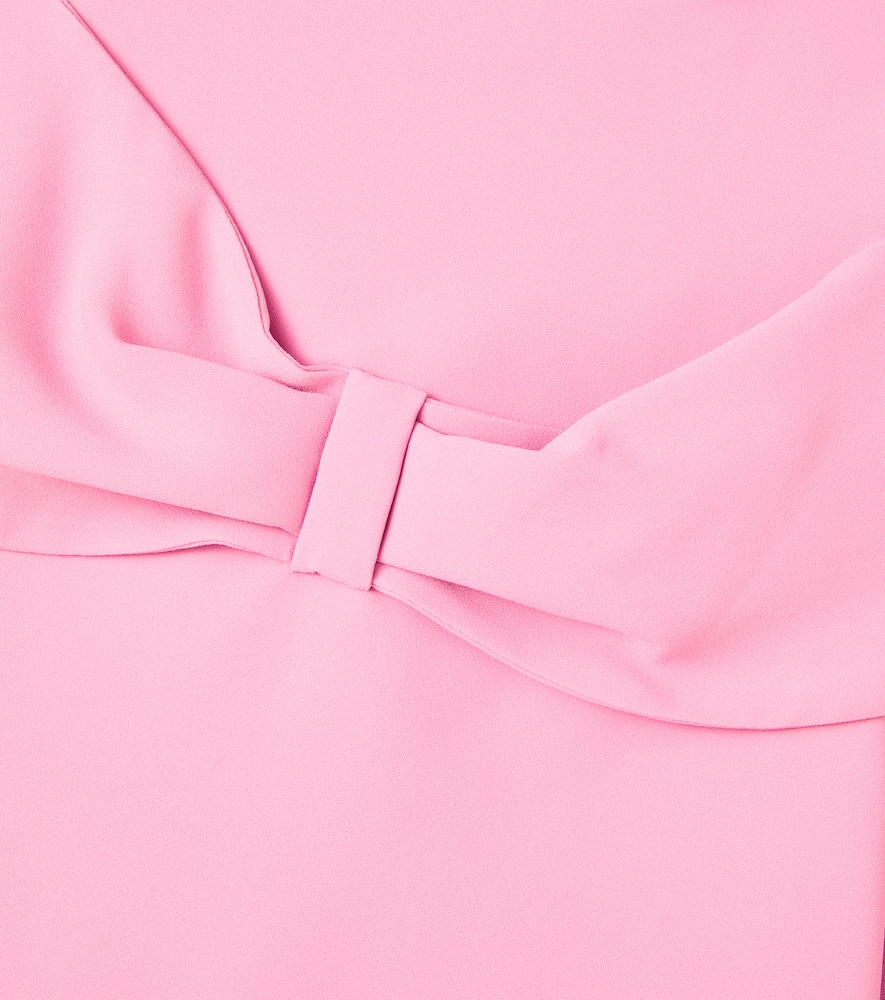 Bow-detail crêpe dress