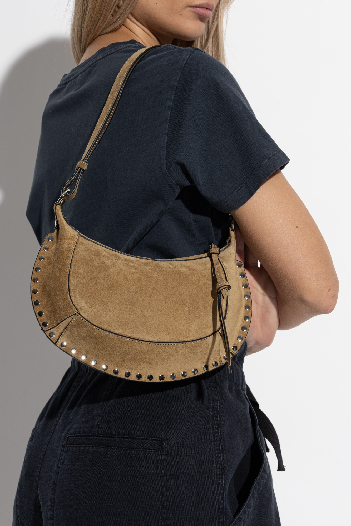 "Oskan Moon" Shoulder Bag, Women's, Beige